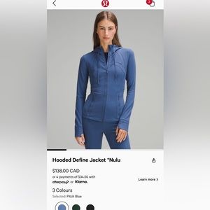 Define Nulu Lululemon Jacket